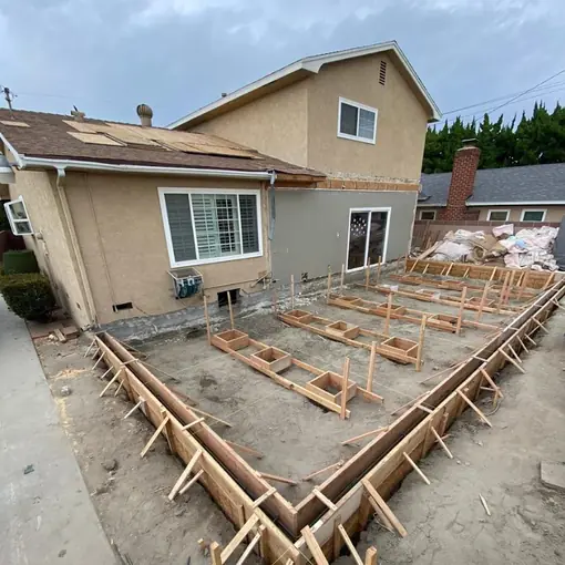 French drain installation drainage correction Southern California yard